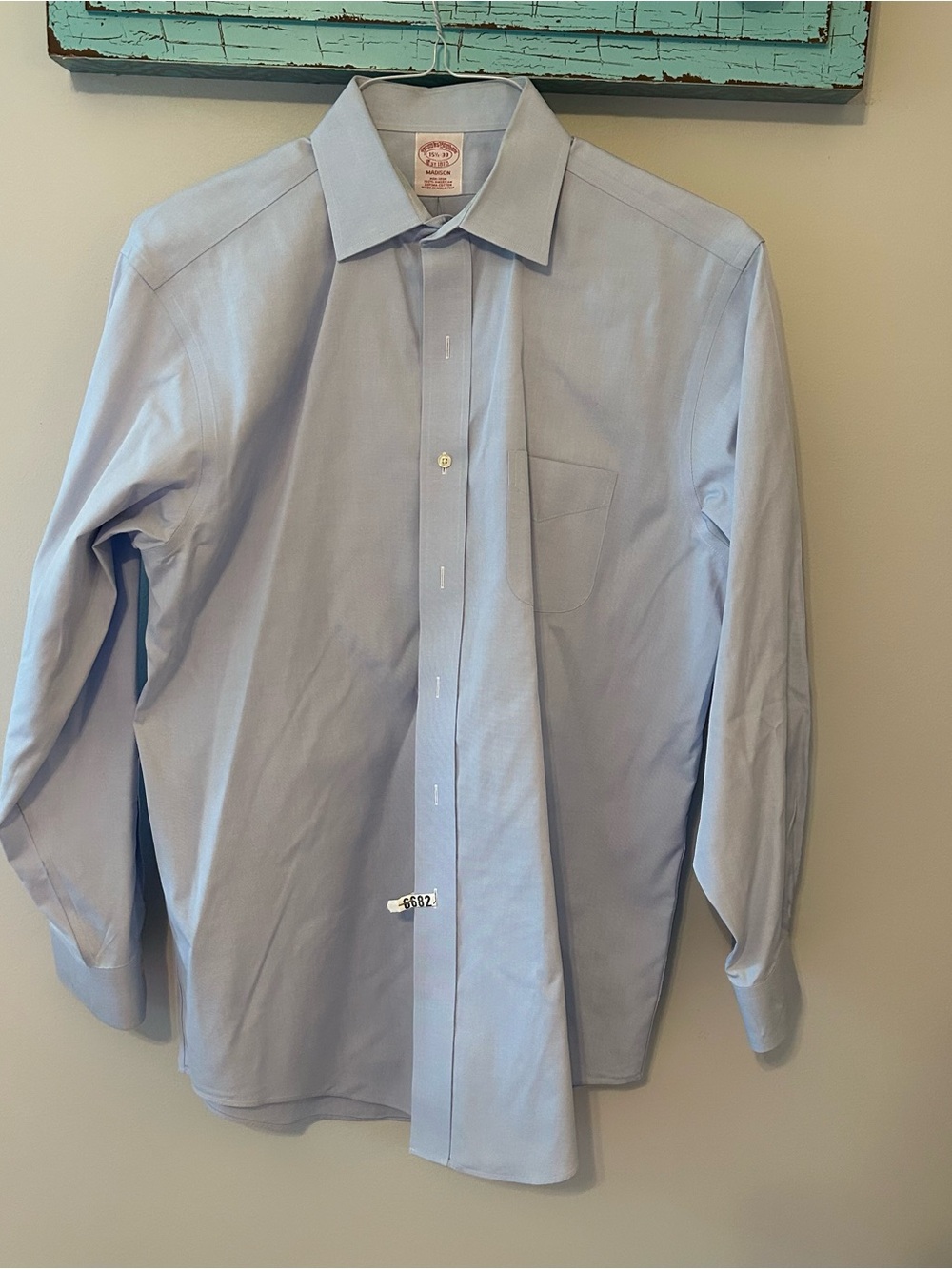 Brooks Brothers Men's Light Blue Dress Shirt - Classic Button-Down